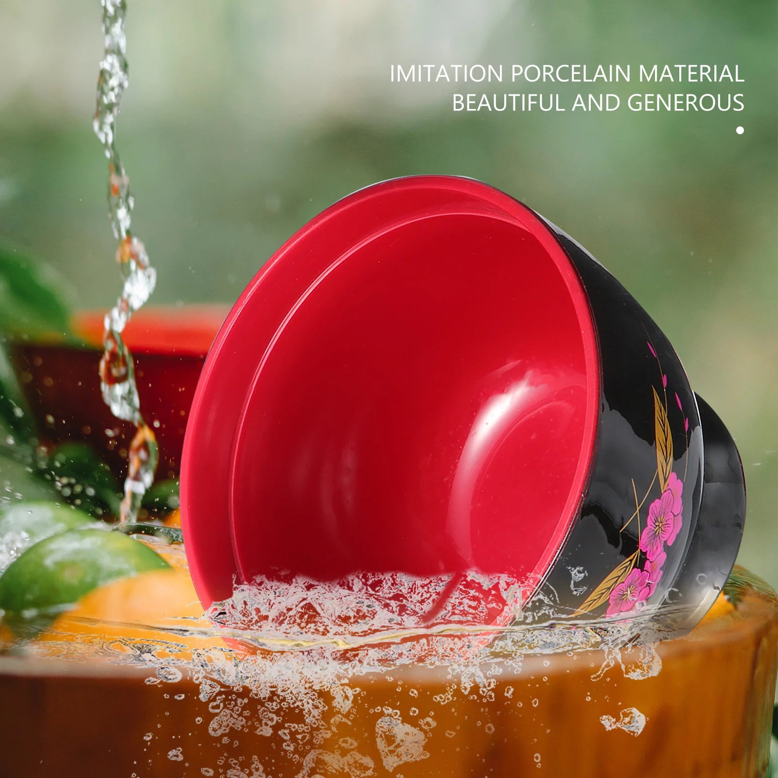 1 pc Japanese Style Miso Soup Bowl 6.7 Inch Fine Craftsmanship For Ramen Noodles Salad Dessert Plastic Tableware Kitchen Supply