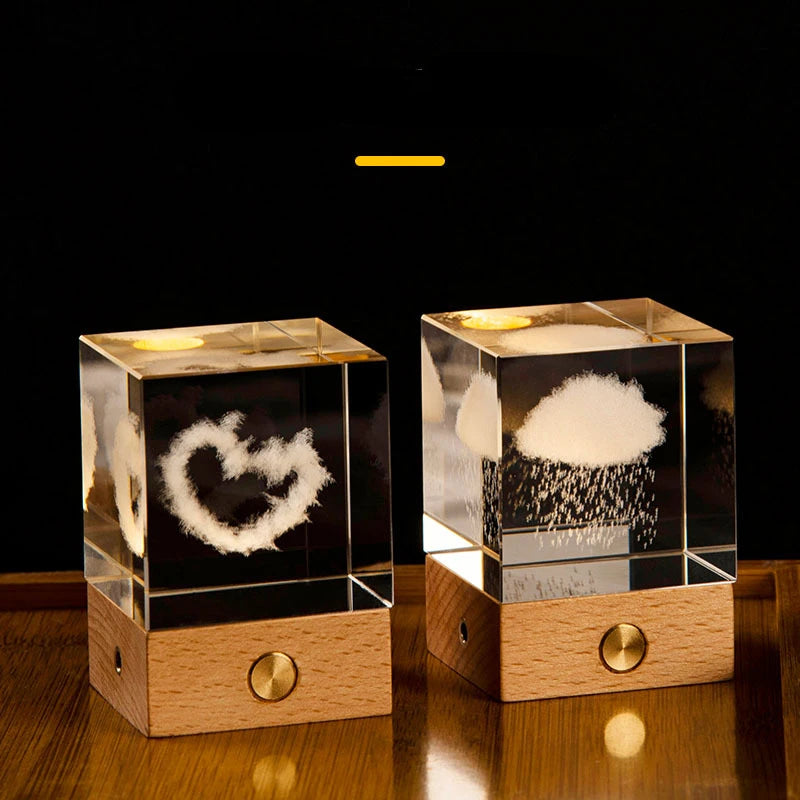 Astronomy Galaxy 3D Crystal Ball Table Lamp Moon Planet Galaxy Decor for Home Children's Table Lamp Party Birthday Xmas