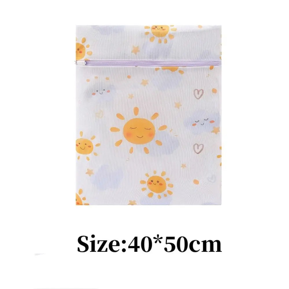 Portable Washing Machine Laundry Bags Printing Mesh Wash Bag Clothing Organizer Foldable Laundry Wash Bag Home