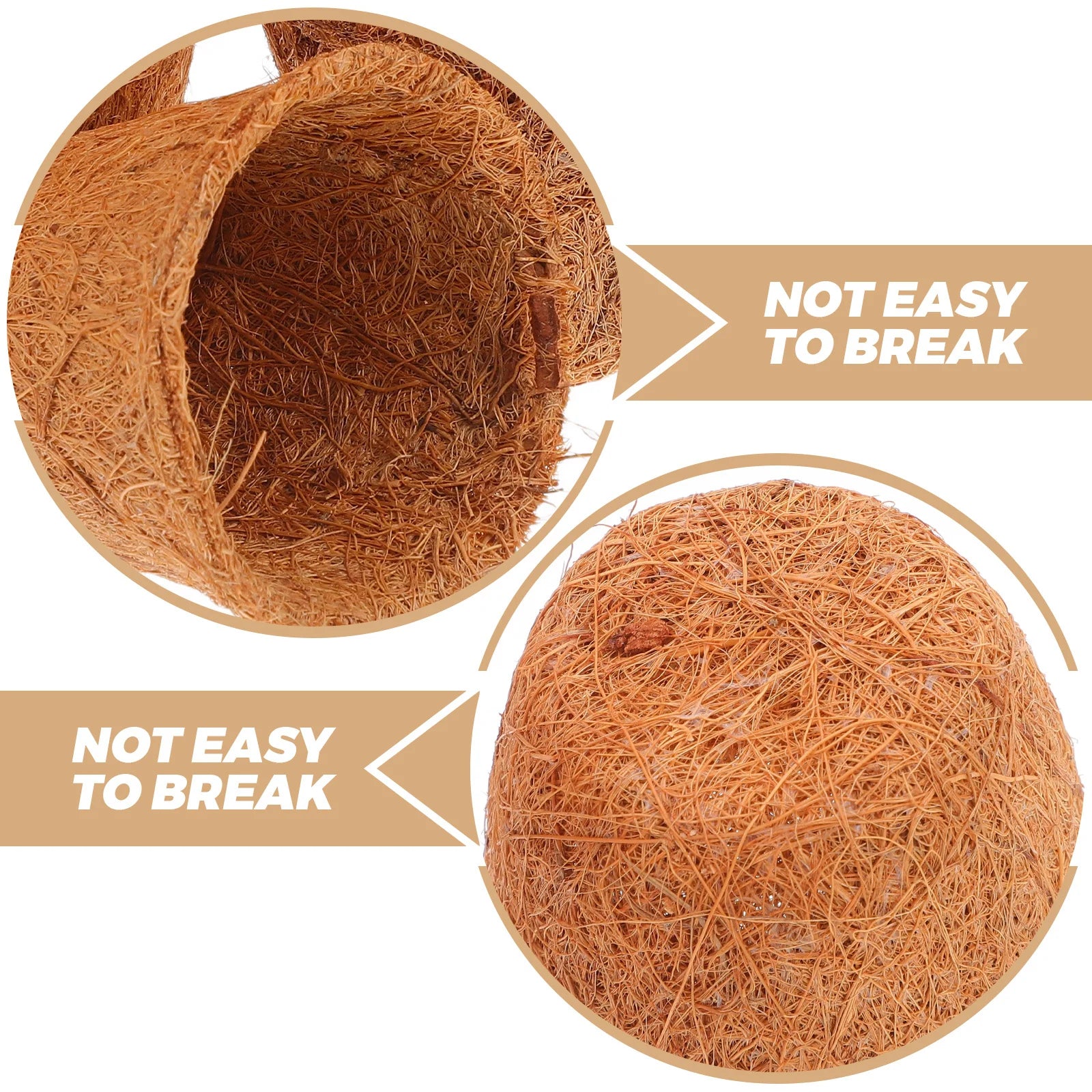 12pcs Coconut Coir Liner For Planters Natural Fiber Succulent Flower Pot Mini Garden Basket Planter Container Garden Plant