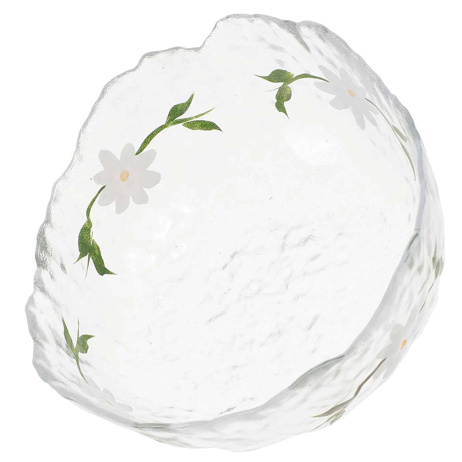 1Pcs Glass Fruit Bowl Exquisite Workmanship Smooth Surface Salad Dessert Snack Container Elegant Design for Parties and