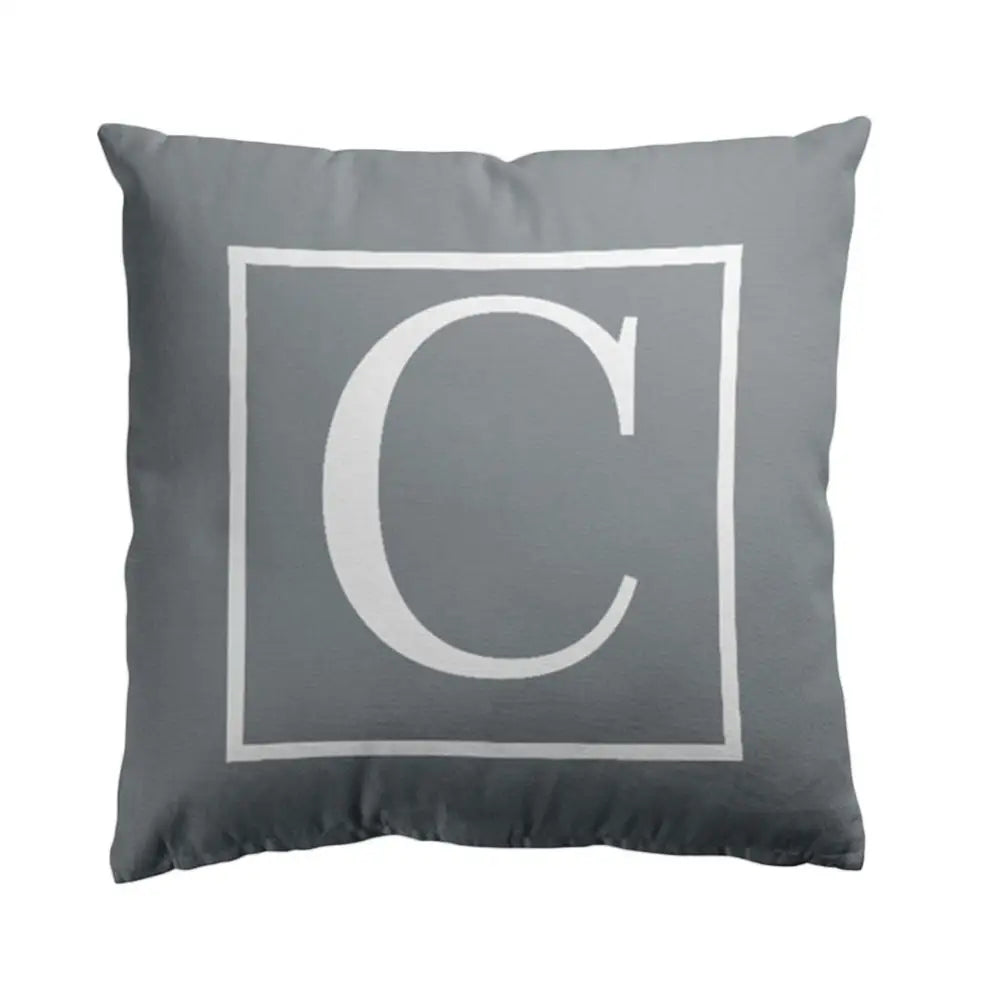 Pillow Cover Cushion Case 45x45cm English Letter Print Home Sofa Bed Car Decor