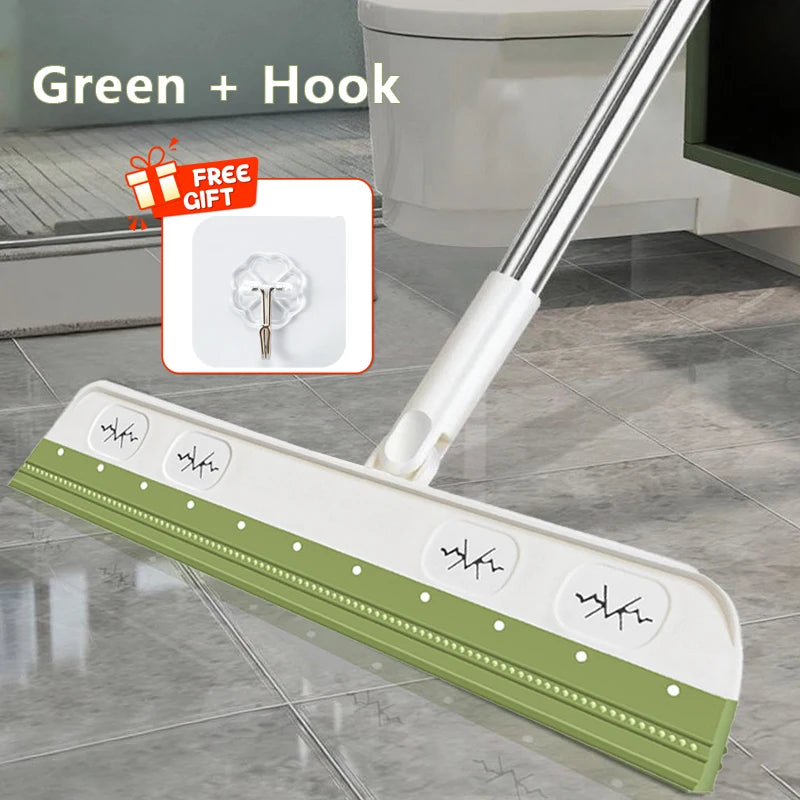 Cleaning Brush Long Handle Telescopic Magic Broom Silicone Floor Wiper Squeegee Strip Window Glass Household Bathroom Sweeping