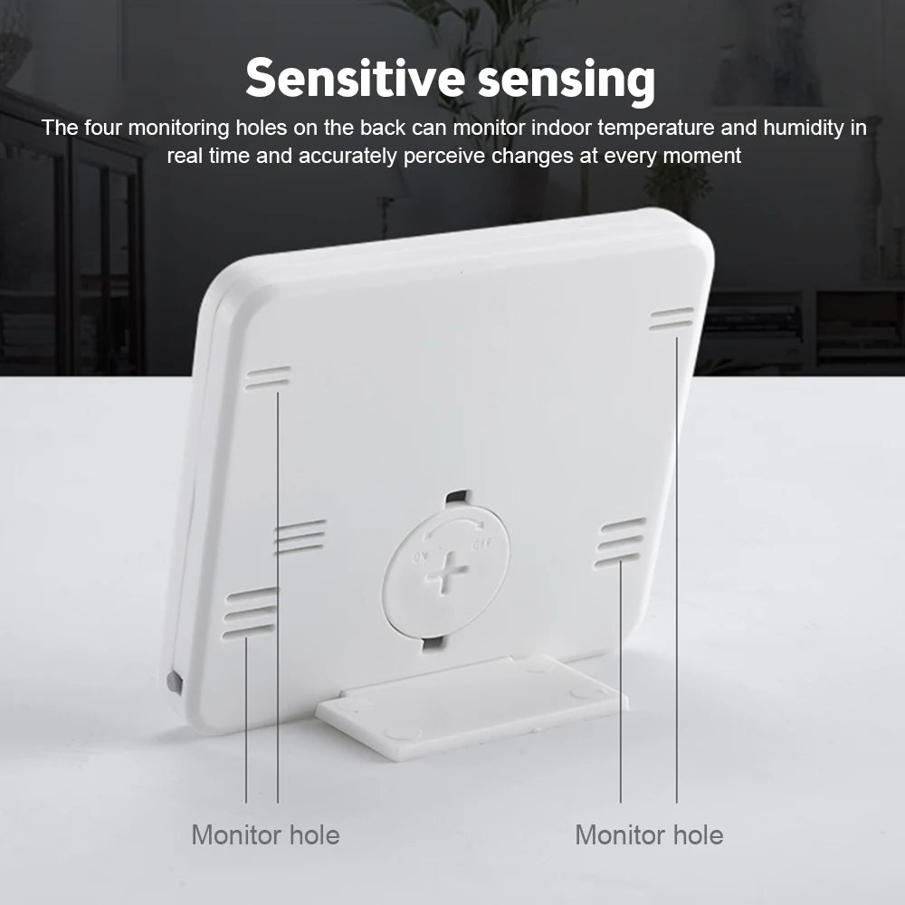 3.2 Inch LCD Digital Multifunction Thermometer Hygrometer Automatic Electronic Temperature Humidity Monitor Clock Large Screen