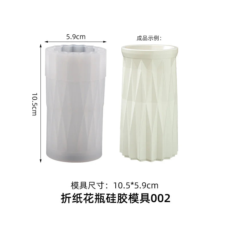 DIY Flower Pot Silicone Molds Cement Concrete Plaster Candle Jar Box Pottery Mould Handmade Planter Gardening Decor Clay Molds