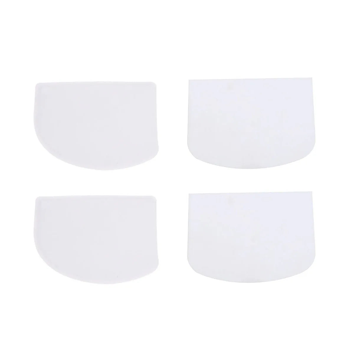 4Pcs Plastic Baking Scraper Set Multipurpose Dough Cutter Cake Cream Smoother Essential Kitchen Tool Baking Scraper