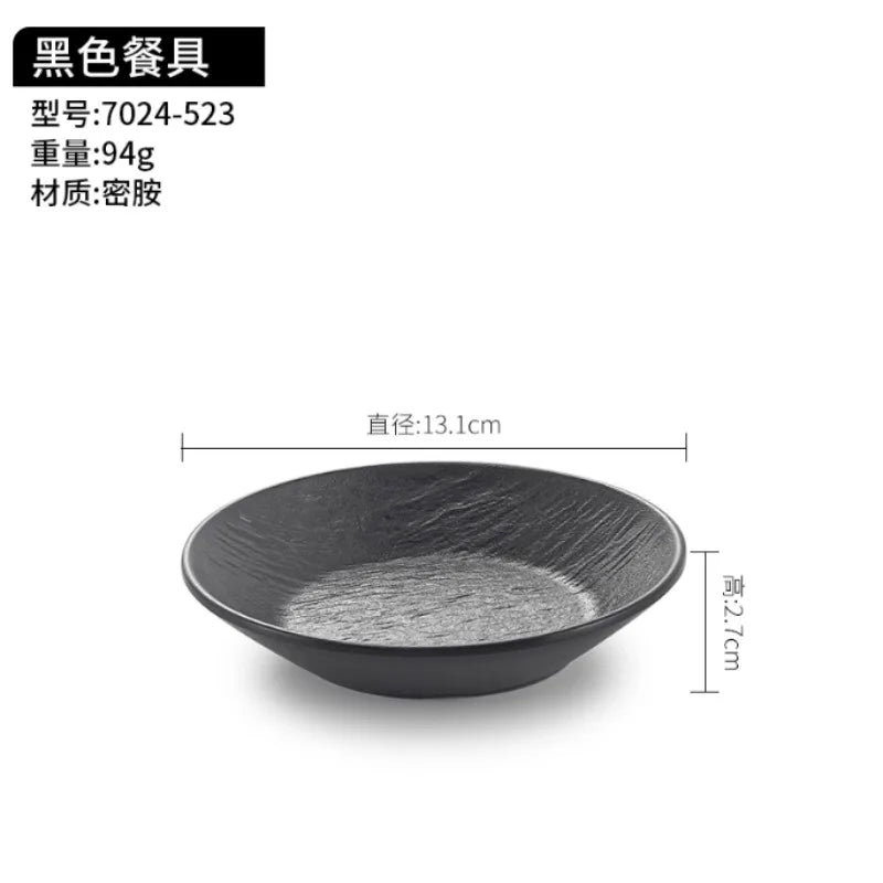 1pc Melamine Cooked Food Dish Hotpot Restaurant Tableware Plate Cold Dishes,braised Meat Dishes Display Plate Buffet Tray