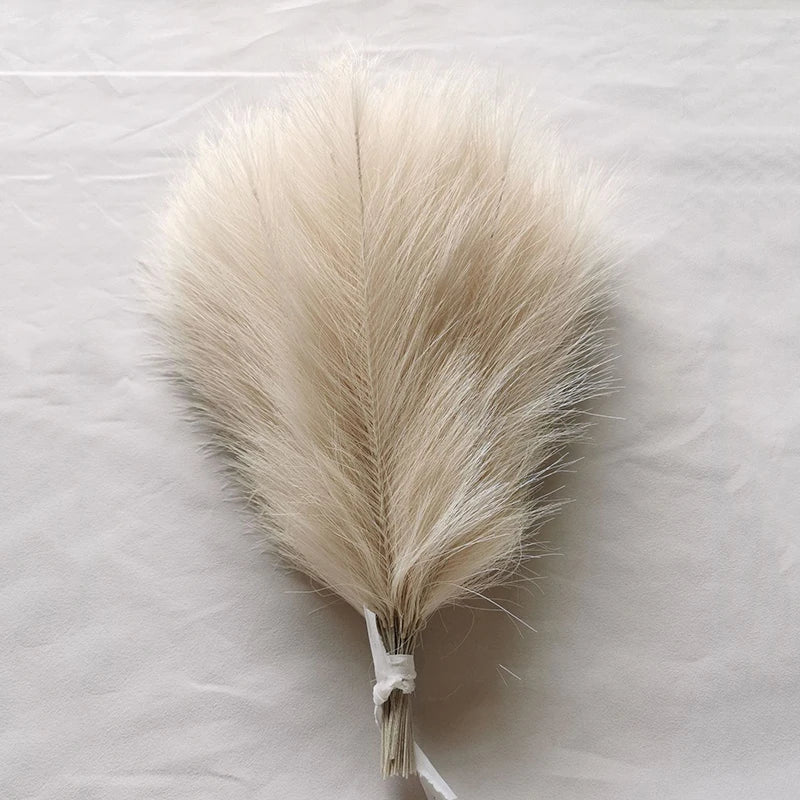 10/20pcs Simulated Reed Feather Pampas Grass Home Porch Wedding Party Garden Decoration Flower Vase DIY Accessories False Plant