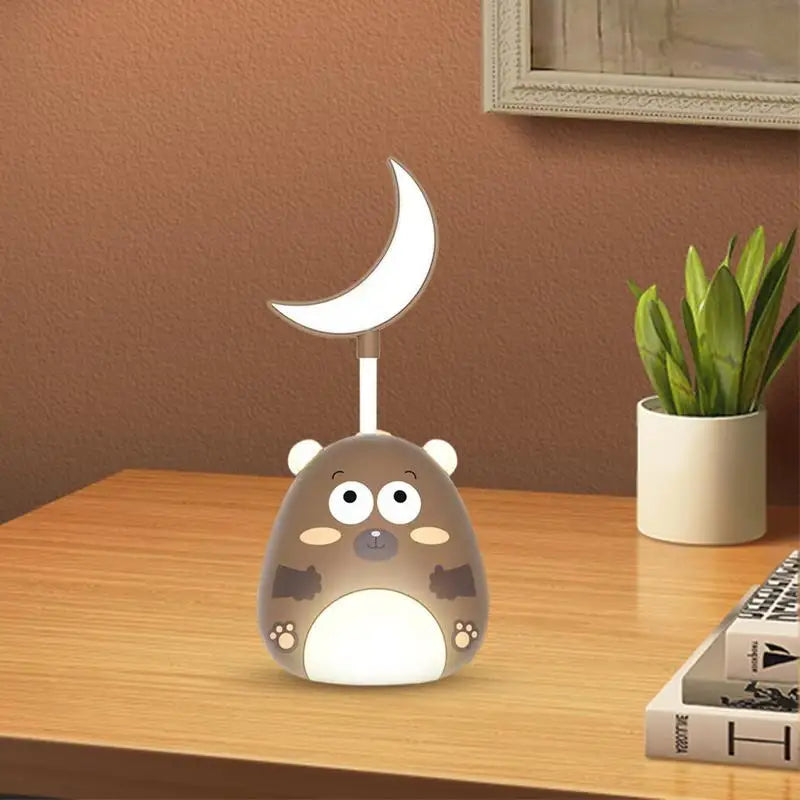 Cartoon Night Light Brightness Adjustable Bear Table Lamp Multiple Modes Light Cute Night Lamp For Bedroom Study Children Room