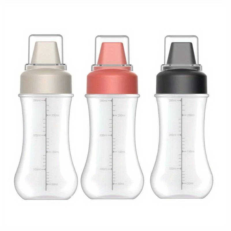 1/2/3pcs Squeeze Sauce Bottle Leak Proof Refillable Condiment Container For Salad Ketchup Honey Jam Squeeze Sauce Bottle Kitchen