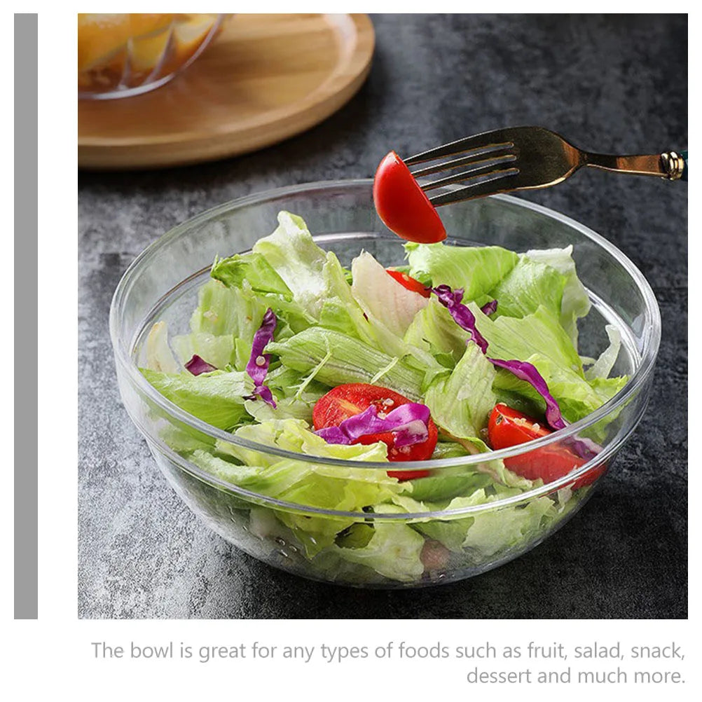 3Pcs Fruit Salad Bowl Clear Pet Material Multi-Functional Home Restaurant Party Decorative Storage Container