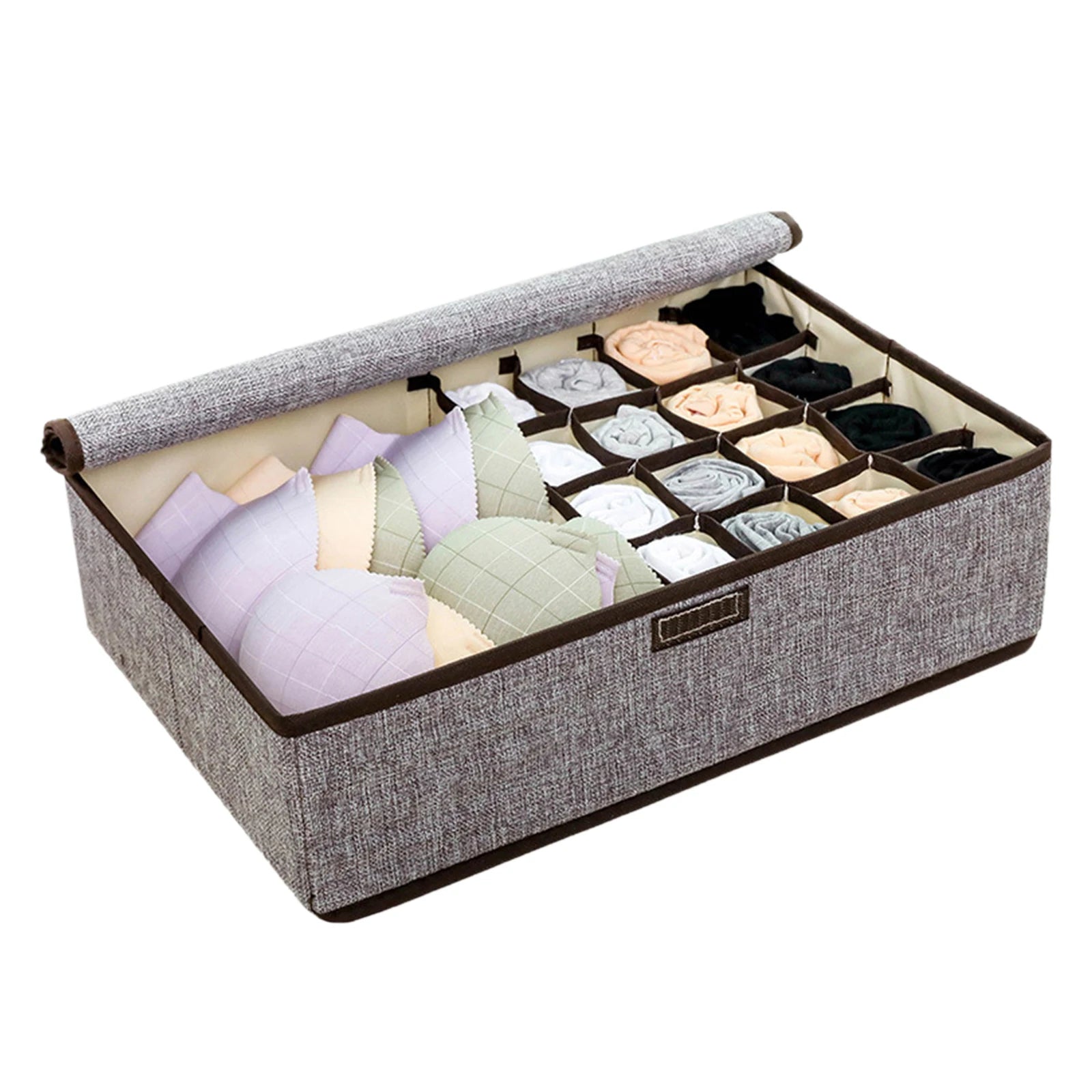 Drawer Underwear Bra Organizer Sock Storage Box Closet Organizer with Lid Large Capacity Basket Wardrobe Clothing Finishing Box