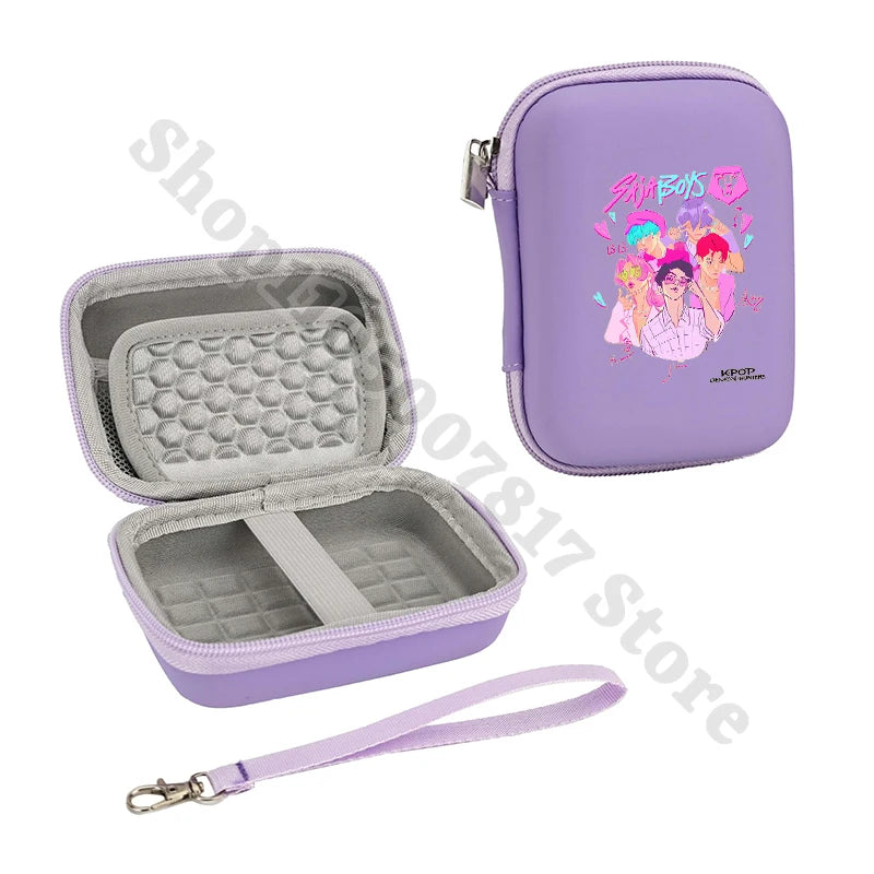 KPop Demon Hunters Fashion Camera Portable Protective Case Divider Compartment Storage Bag for Digital Device Organize Container