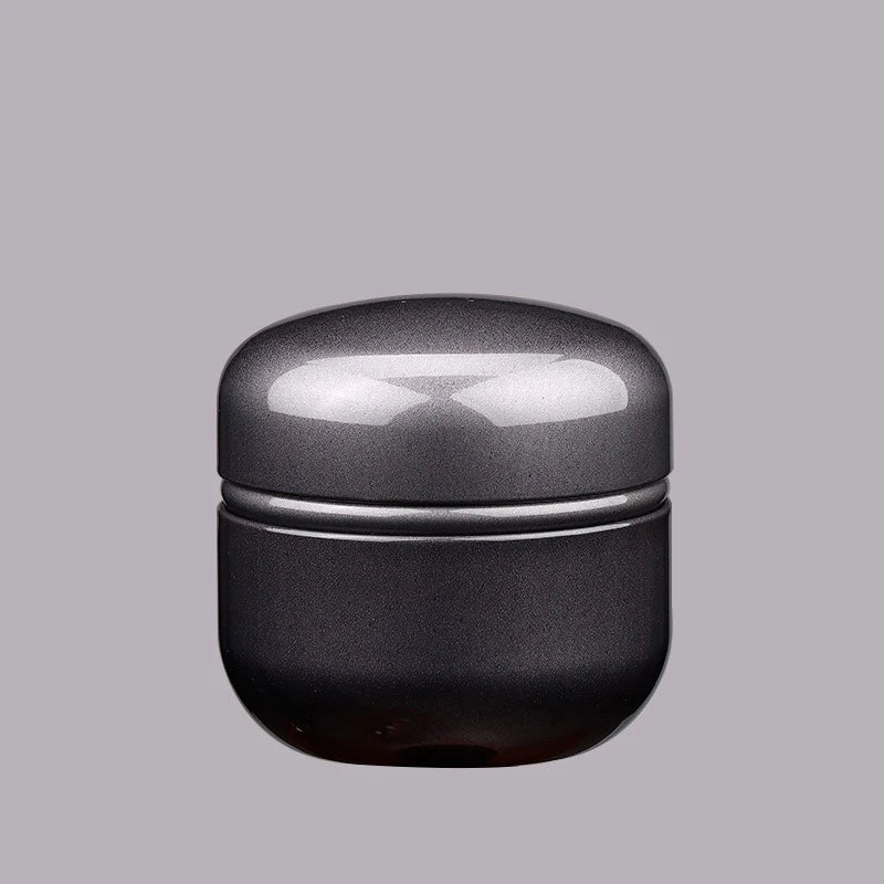 50g Electroplated Tinplate Tea Storage Tin - Airtight Metal Canister for Coffee/Candy/Spices,Refillable Empty Container with Lid