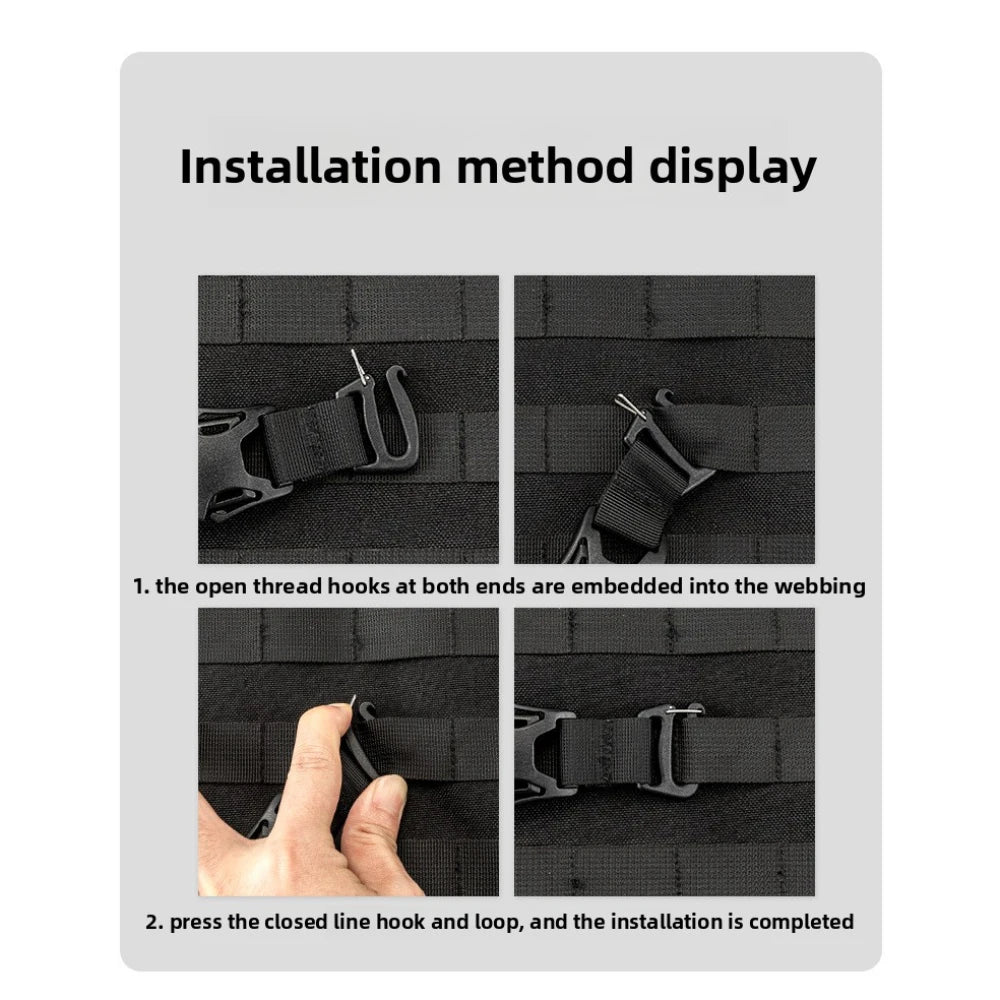 Outdoor Luggage Strap with Plug-In Buckle Adjustable Packing Straps for Camping Travel Equipment