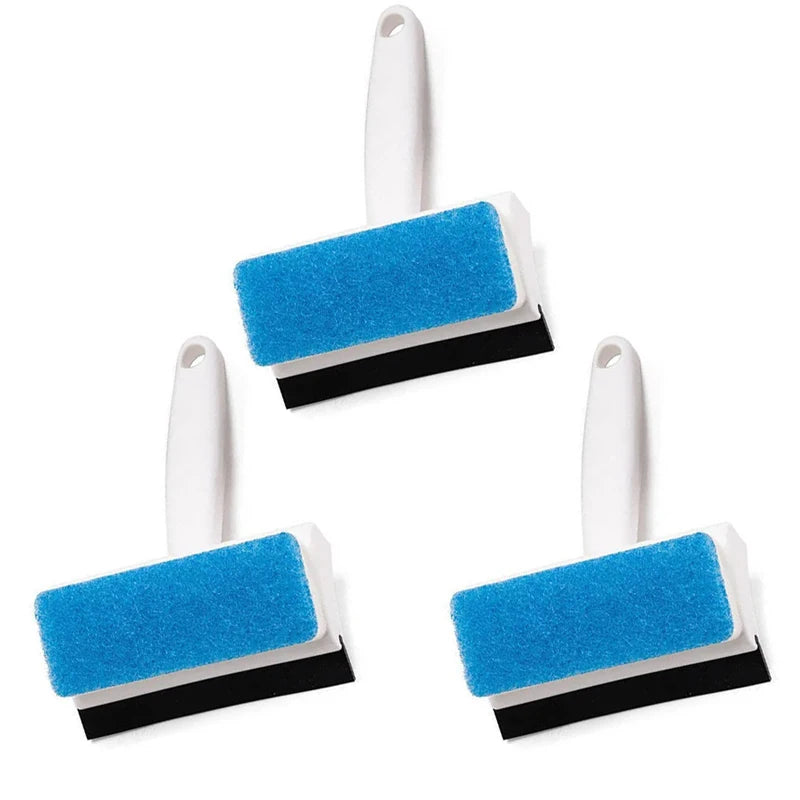 Multifunctional Double-Sided Glass Sponge Cleaning Brush Wiper Mirror Glass Tile Cleaning Brush Bathroom Squeegee