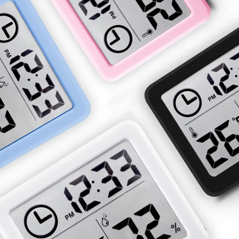 3.2inch Large LCD Screen Automatic Electronic Temperature Humidity Monitor Clock Multifunction Thermometer Hygrometer
