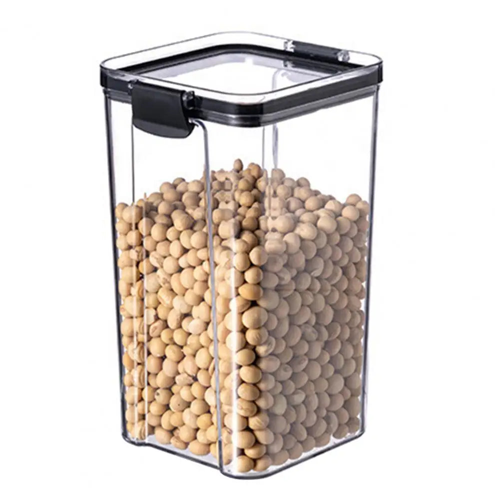 Transparent Sealed Food Storage Ja Airtight Lock Dustproof Moisture-proof Rice Cereal Milk Powder Container Tea Storage Case