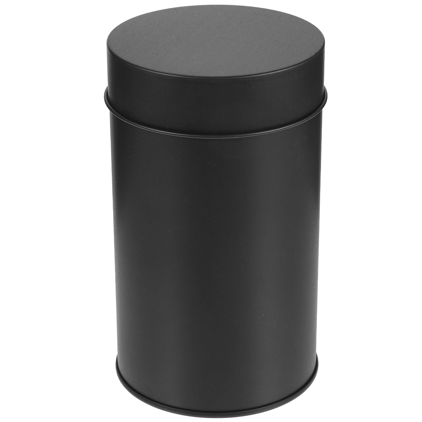 1pcs Candy Jar Tea Coffee Sugar Canister 75x130mm Black White Airtight Lid Tinplate Storage Container for Leaf Tea