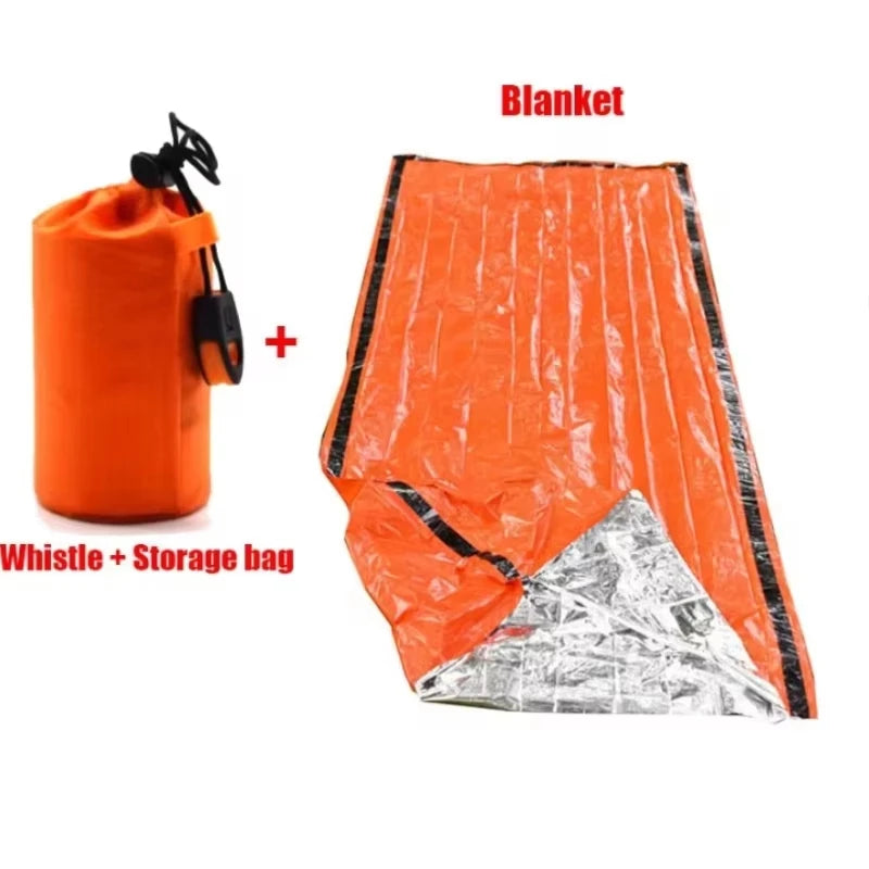 Auto Outdoor First Aid Sleeping Bag Waterproof Mylar Thermal Blankets Emergency Camping Wilderness Insulation Warm Equipment