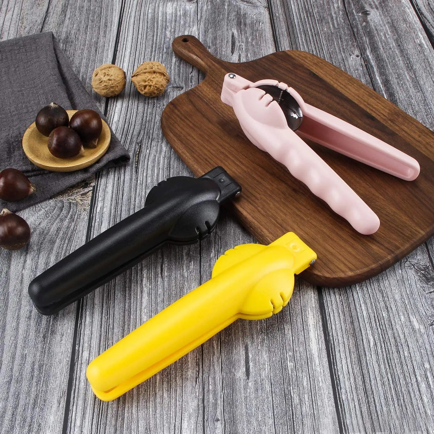 Nut Cracker Sheller Chestnut Clip Cross Open Knife Quick Chestnut Cutter Nut Opener Sheller Walnut Pliers Kitchen Gadgets