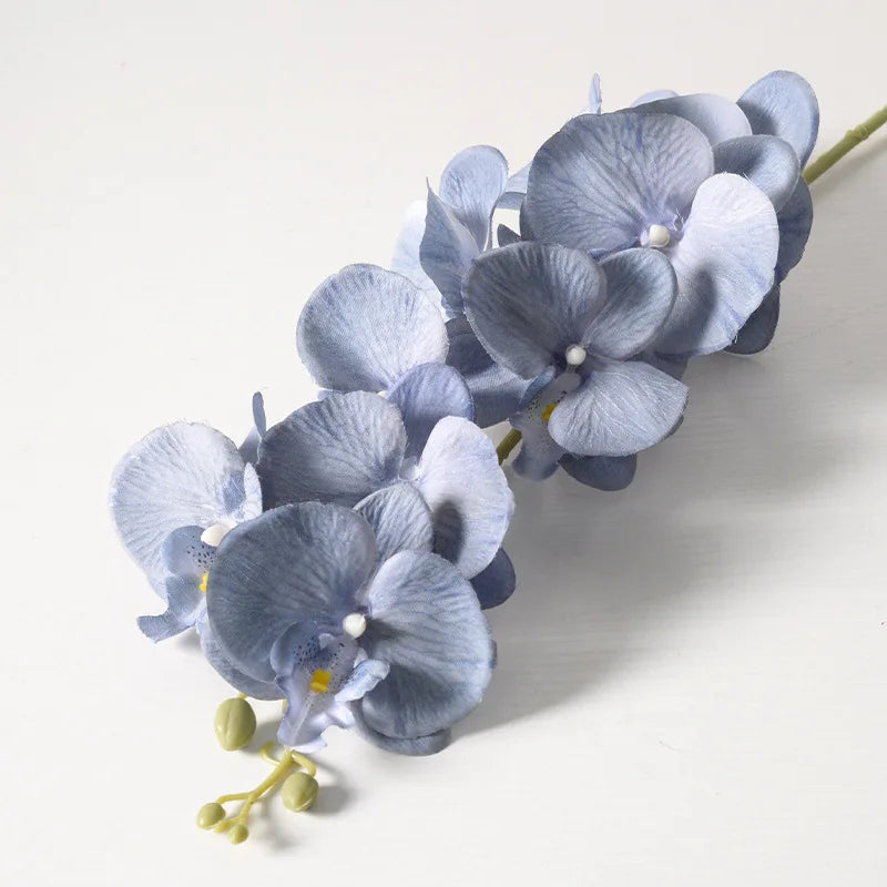 2pc 36cm Phalaenopsis Silk Cloth Artificial Flower Glue Feel 9 Orchid Flower Arrangement Bonsai Material Home Desktop Decoration