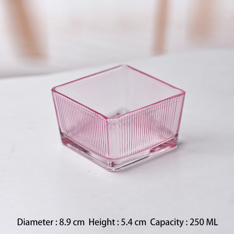 Glass Ice Cream Dessert Bowl Japanese Style Hammer Patterned Household Candy Snack Bowls High Quality Living Room Tableware