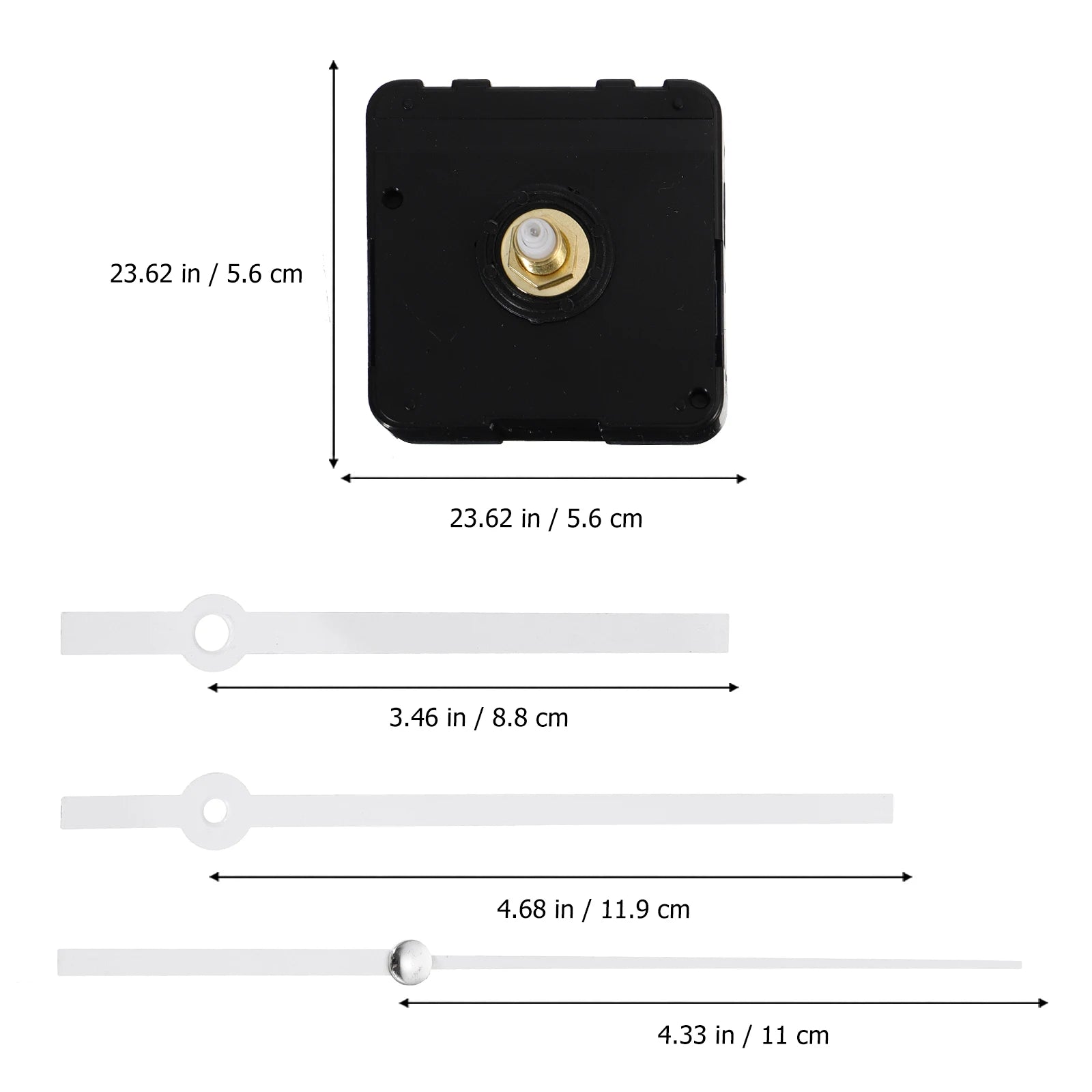 1pc Quartz Clock Movement Silent Sweep Mechanism Replacement Kit Durable Diy Home Clock Parts Metal Hands Wall Clock