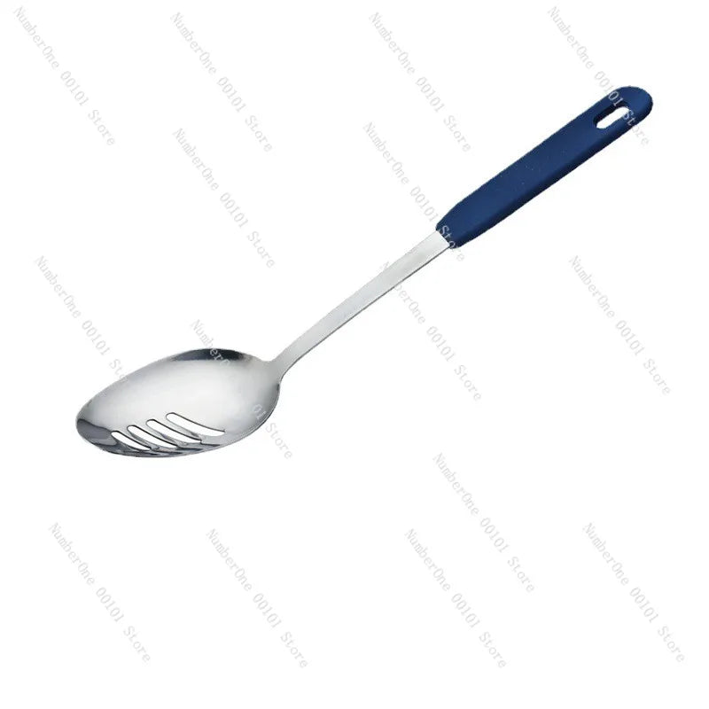 304 Stainless Steel Soup Spoon with Long Handle,Restaurant Serving Spoon for Buffet  Stir-Frying,Durable Fast-Food Serving Spoon