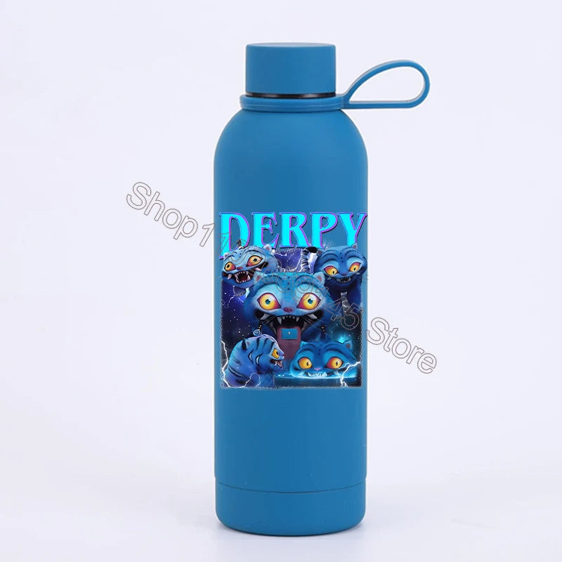 K Pop Demon Huntersd Water Bottles Kawaii Cartoon Thermos Bottle Kids Winter Outdoor Sports Water Cup Children Christmas Gifts