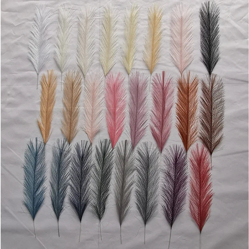 10/20pcs Simulated Reed Feather Pampas Grass Home Porch Wedding Party Garden Decoration Flower Vase DIY Accessories False Plant