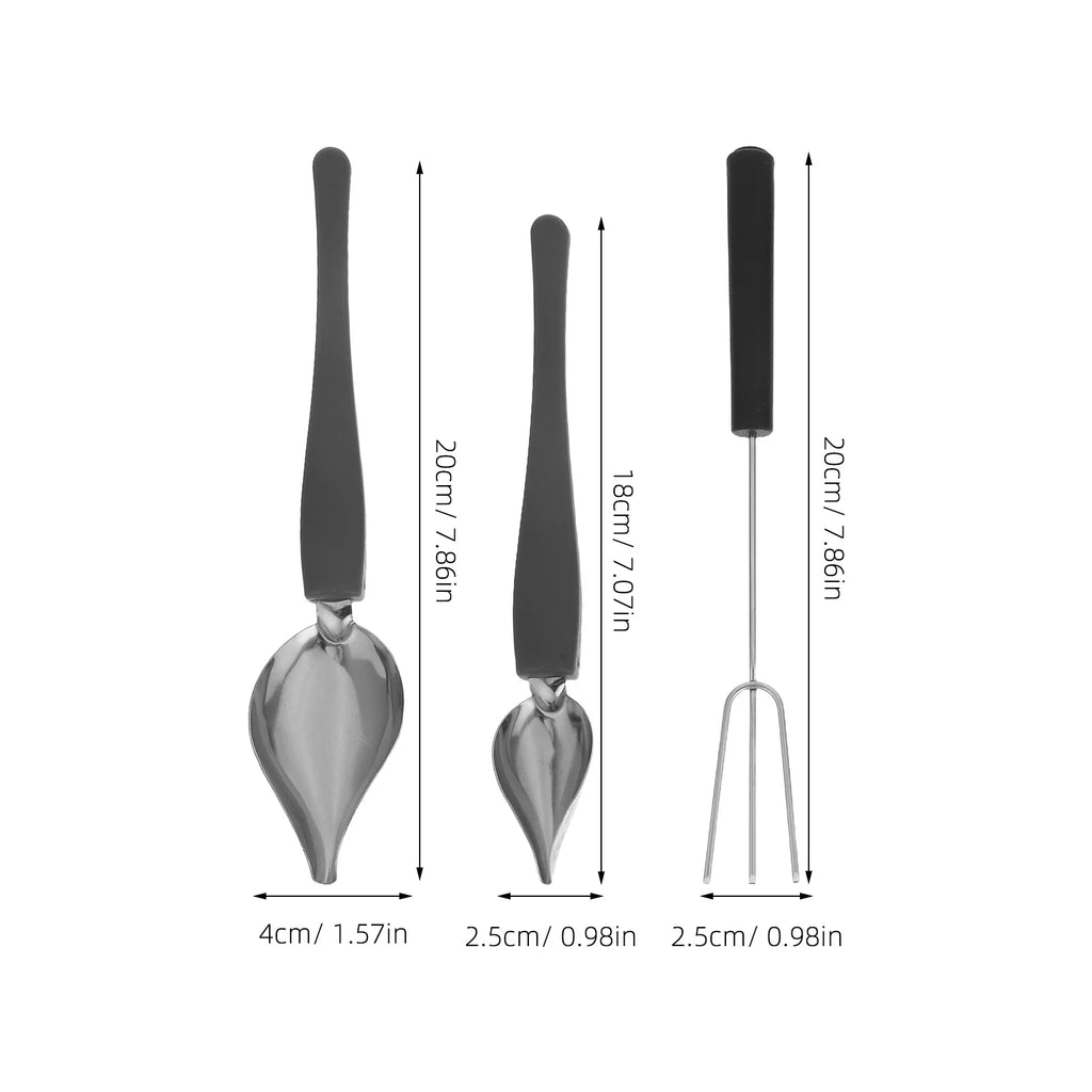 1Set Stainless Steel Chocolate Decorating Spoon Sauce Drizzle Spoon Candy Dipping Fork Cake Baking Tools Decorating Pastries