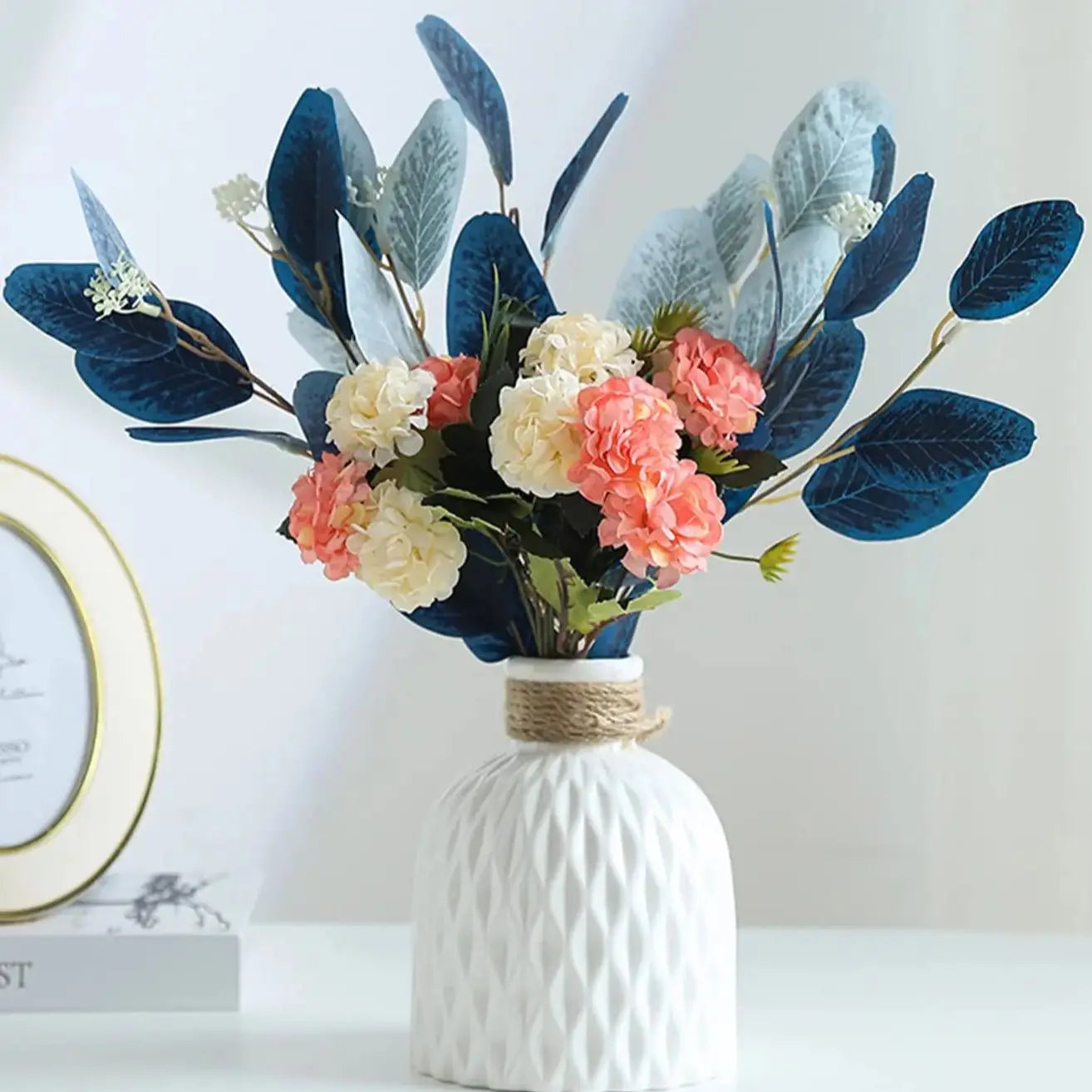 1/2Pcs Water Ripple Vase Rope Plastic Flower Pot Arrangement Modern Nordic Style Home Living Room Desktop Decoration Ornament