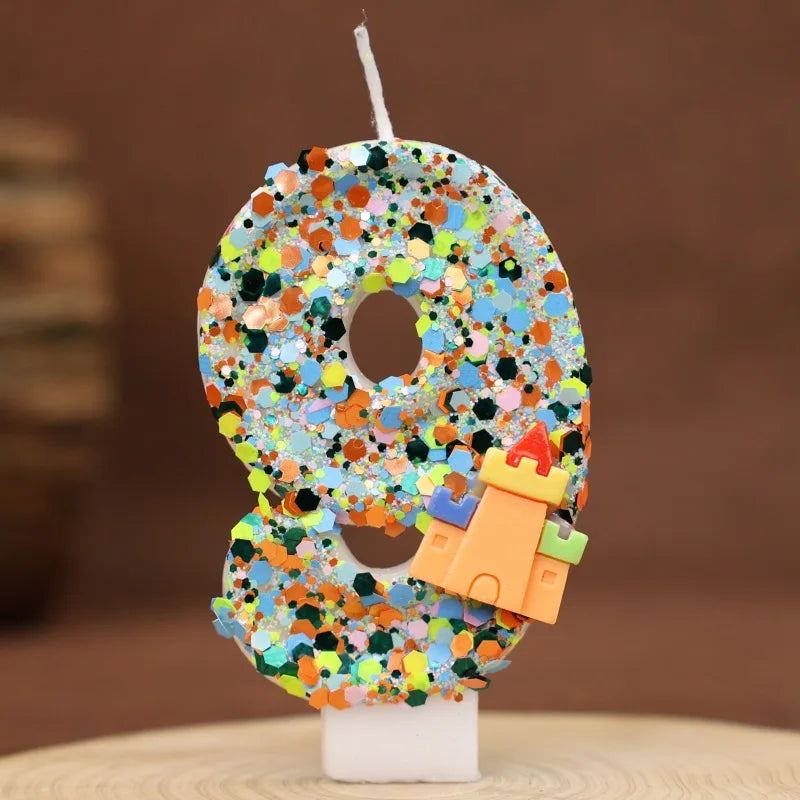 Candles for Birthday Cake Building Blocks Birthday Number Candle for Boy Birthday Cake Topper Supplies