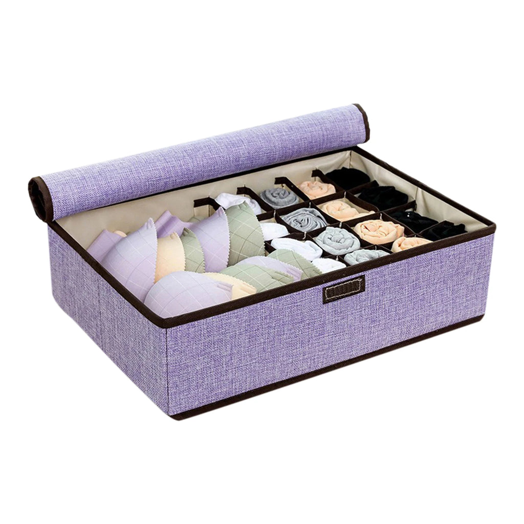 Drawer Underwear Bra Organizer Sock Storage Box Closet Organizer with Lid Large Capacity Basket Wardrobe Clothing Finishing Box