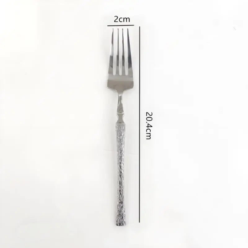Tree Pattern Stainless Steel Knife, Fork And Spoon Western Tableware Fork And Spoon Suitable For Hotels And Western Restaurants