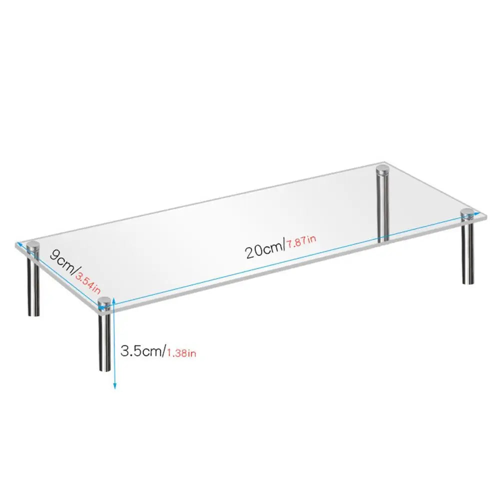 Square Acrylic Table Stand Plexi-glass Display Case Shelf Riser Serving Tray Perfume Organizer Cupcake Tools