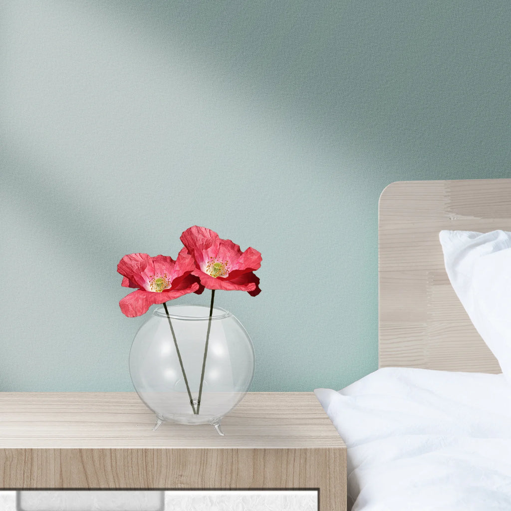 Creative Glass Vase Flower Arrangement Container Transparent Round Modern Chic Home Office Hotel Table Decoration