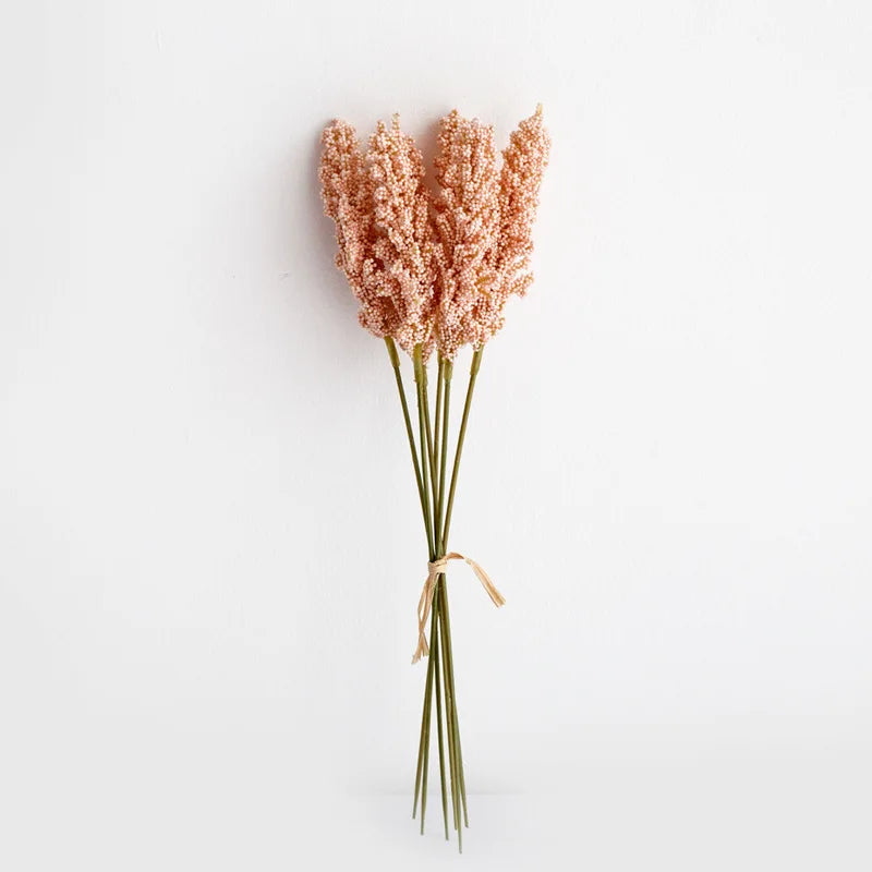 3 Bunches Of 30cm Grain Spike Flowers Fresh With Grass Artificial Flowers Pastoral Home Decoration Wedding Photography Fake Flow