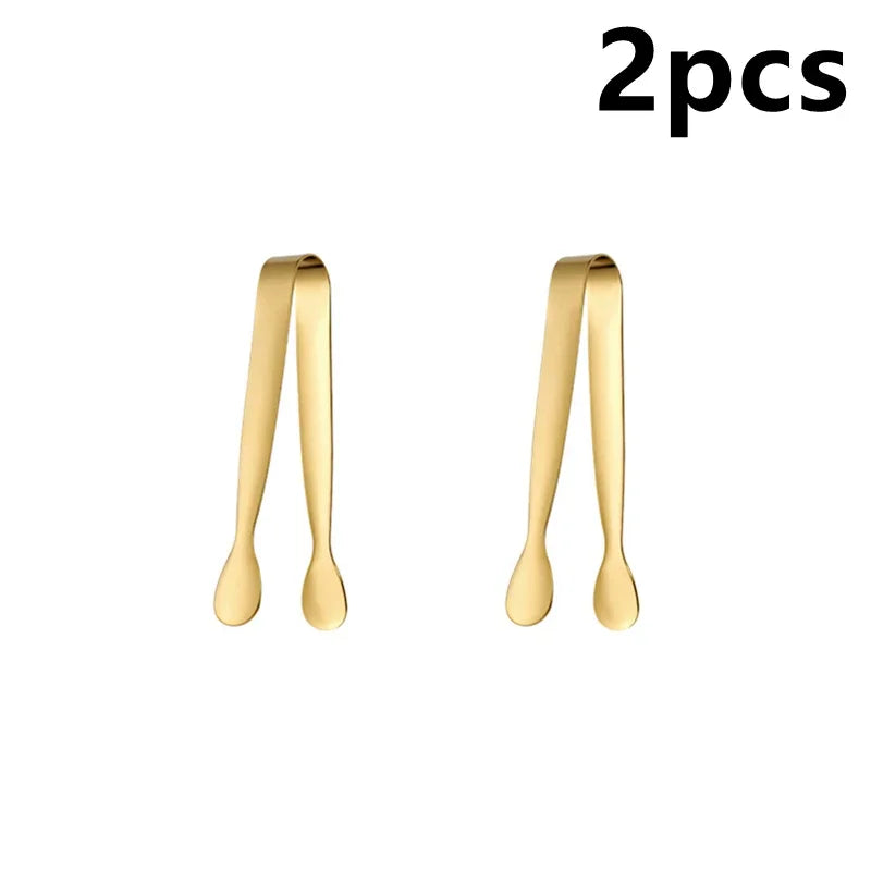 Ice Tong 304 Stainless Steel Clip Bar Ice-Cube Picker Food BBQ Clip Barbecue Clip Ice Clamp Tool Kitchen Utensils