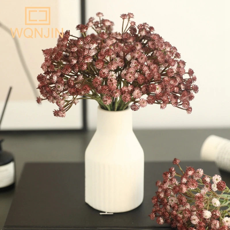 Simulated Flowers, Retro Autumn Babysbreath, Small Bouquets Flowers for Home Decoration, Flower Arrangement Accessories