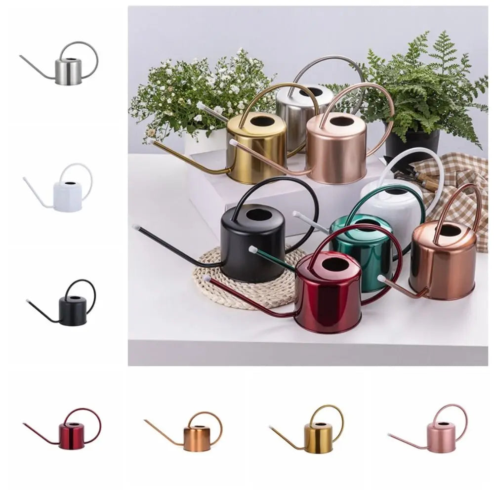 Stainless Steel Watering Can Comfortable Rustproof Leakproof Watering Pot Large Capacity Thickened Long Spout Watering Can