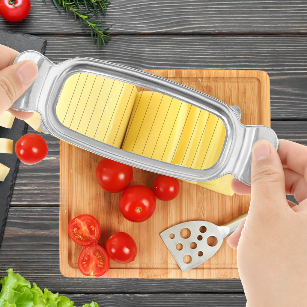 Butter Slicer Cutter Stainless Steel Cheese Slicer Multipurpose Wire Cheese Slicer Handheld Butter Slicing Tool Kitchen Gadgets