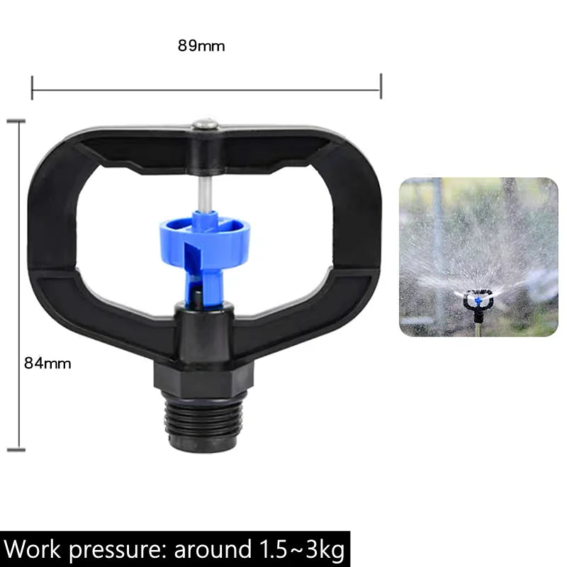 2PCS Spray Rotating Nozzle Garden Greenhouse Atomization System Dripper Drip Refraction Roatory Irrigation Mist Emitter Stake