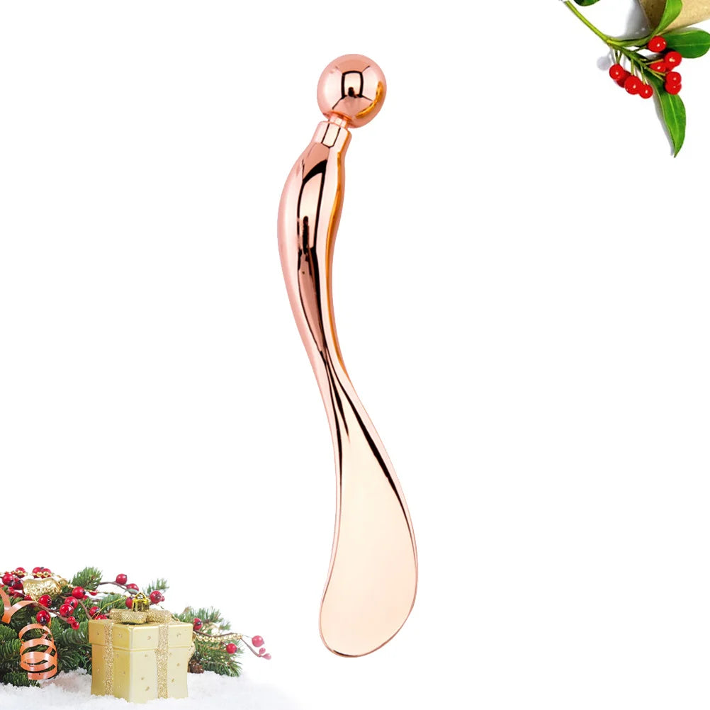 Zinc Alloy Metal Cream Spoon Rose Gold Eye Massage Tool Eye Fatigue Relief Beauty Tool Skin Care Mixing Mask Spoon