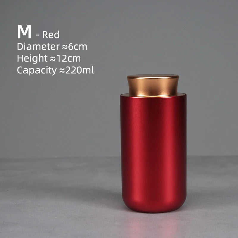 Airtight Jar - Safe Proof Durable Multi-Use Portable Metal Spice Jar Container Waterproof Aluminum Screw-top Lid Lock Odor Case