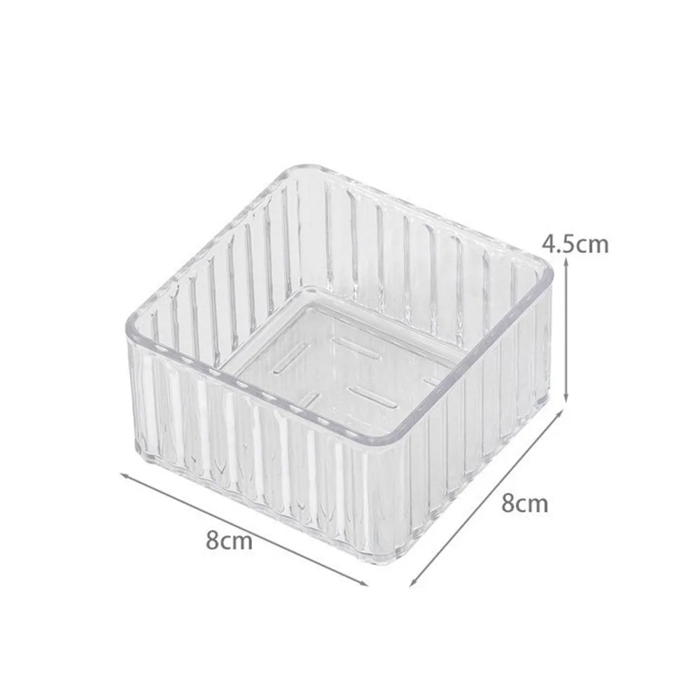 High Quality S/M/L/XL Desk Drawer Organizers Rectangle Transparent Storage Box Plastic Unlimited Makeup Organizer Home Office
