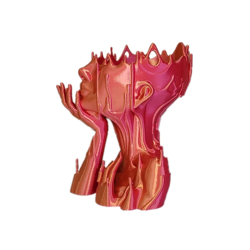 MELTED GIRL Planter Succulent Plant Flower Pot Resin Container With Drain Holes Flowerpot Figure Garden Decor Tabletop Ornament