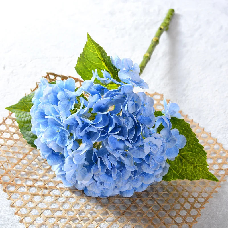 Green Hydrangea Artificial Flower 3d Hand Moisturizing Big Hydrangea Home Decoration Floral Wedding Decoration Fake Flower Hand