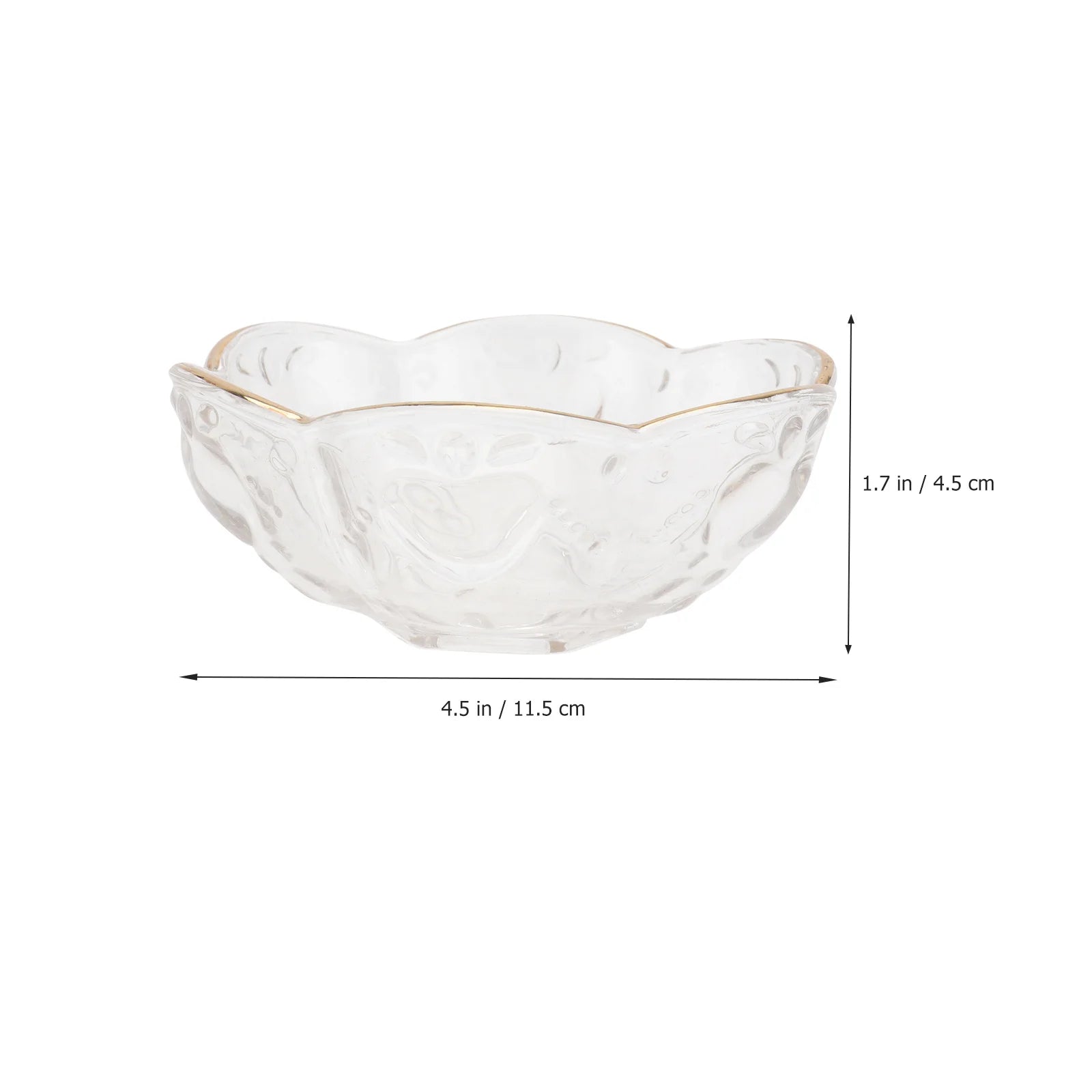 1Pcs Glass Salad Bowl Clear Transparent Decorative Food Serving Bowl Party Household Kitchen Tableware Fruit Dessert Container